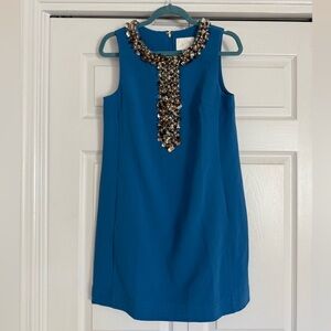 Lilly Pulitzer Baron Blue Dress with Gold Accents